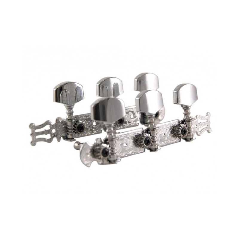 Jimmy Wess Maquinaria Skg367-ck para Guitarra Acústica 3+3 Niquelada Perno y Botón Metal