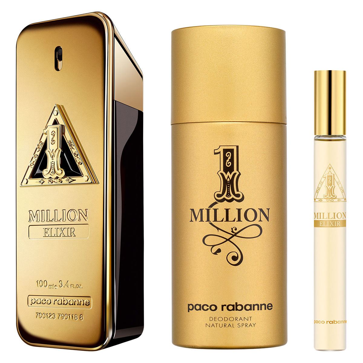 SET 1 MILLION ELIXIR PARFUM 100ML + SHOWER GEL 100ML PACO RABANNE PERFUME PARA CABALLERO