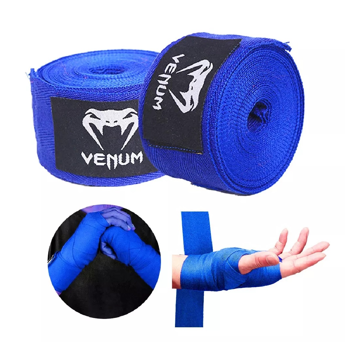 Venda Cinturón De Boxeo Autoadhesivo De 5m Azul