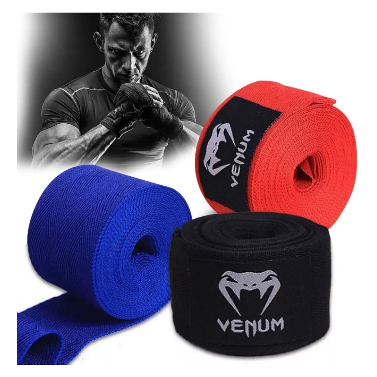 Venda Cinturón De Boxeo Autoadhesivo De 5m Azul