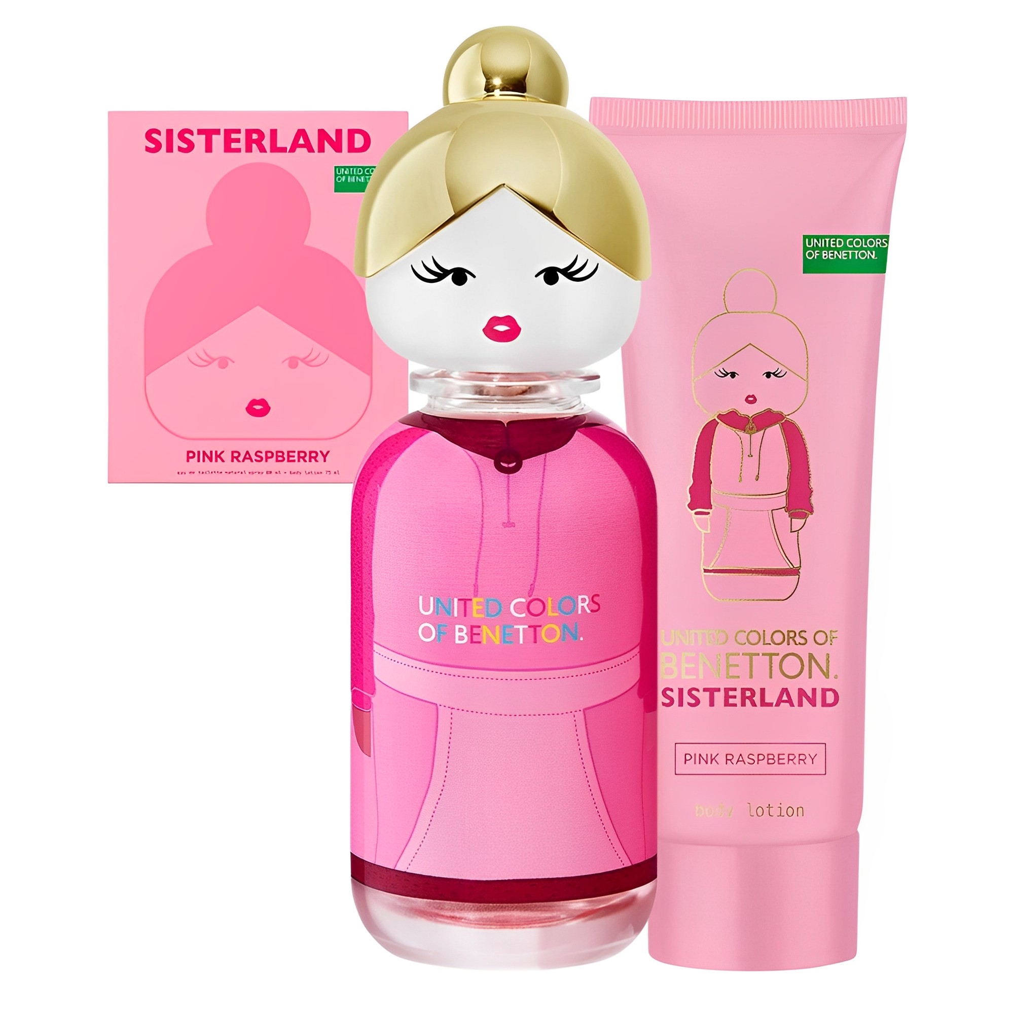Women's Perfume Set Benetton SISTERLAND PINK RASPBERRY 2 Pieces