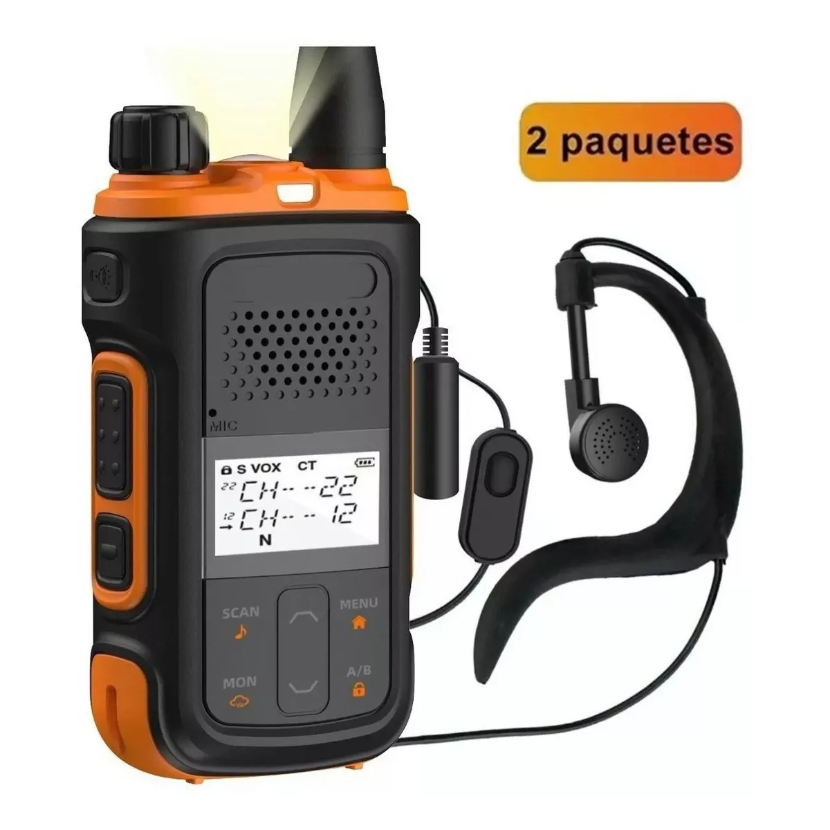 Par  2 Radios Pofung F12 Uhf Con Manos Libres Set-2 Color Negro