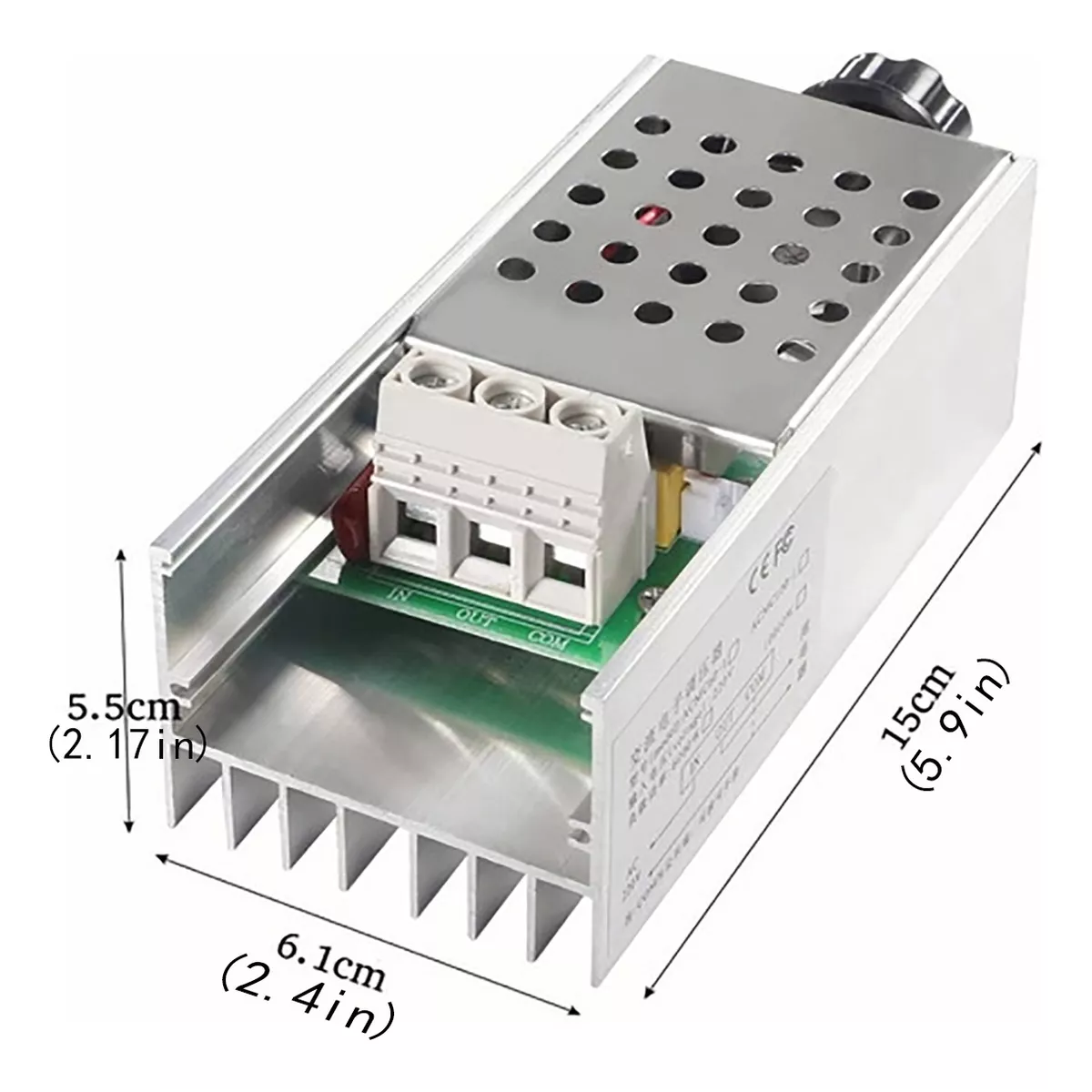 Dimmer Regulador De Voltaje 10000w Con Carcasa 110v/220 Vac