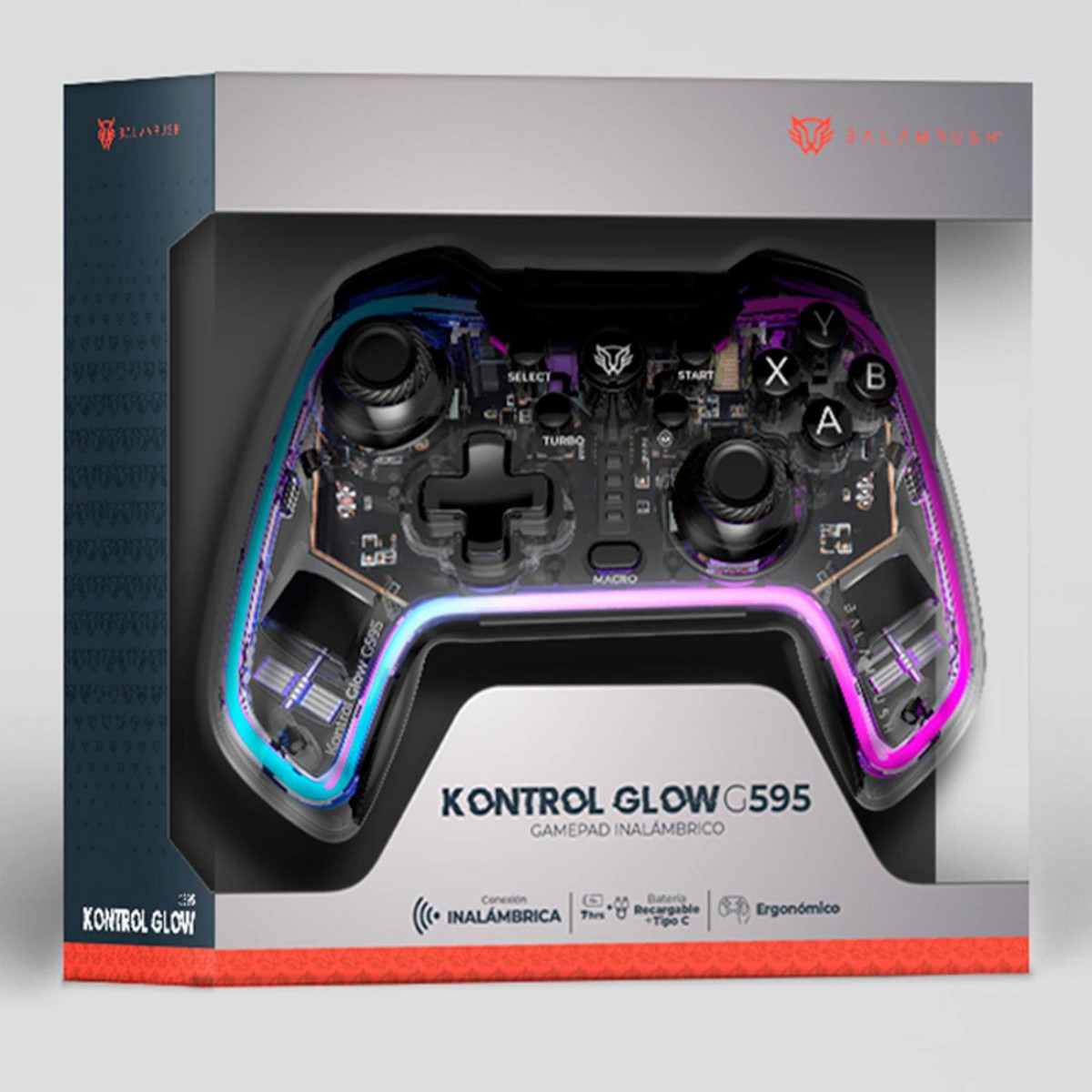 Gamepad Control Inalámbrico BalamRush GLOW G595 Universal.