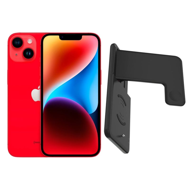 iPhone 14 128GB Rojo Reacondicionado Grado A + Soporte Cargador