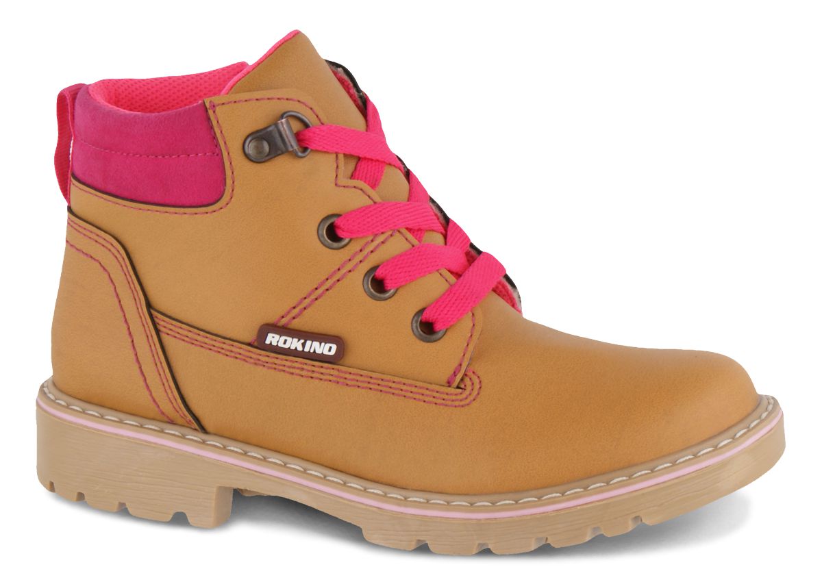 Bota Casual Rokino 3154 Color Miel-Marrón Para Niño