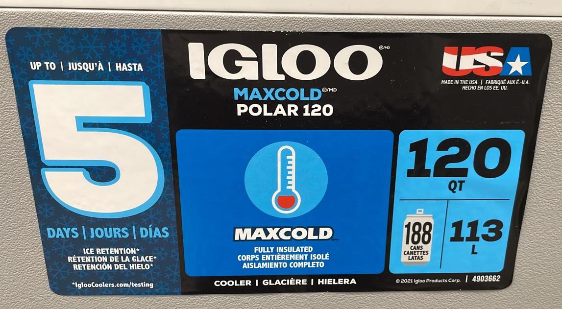 Hielera Igloo 49925 Contour 120 Qts 113 Lts