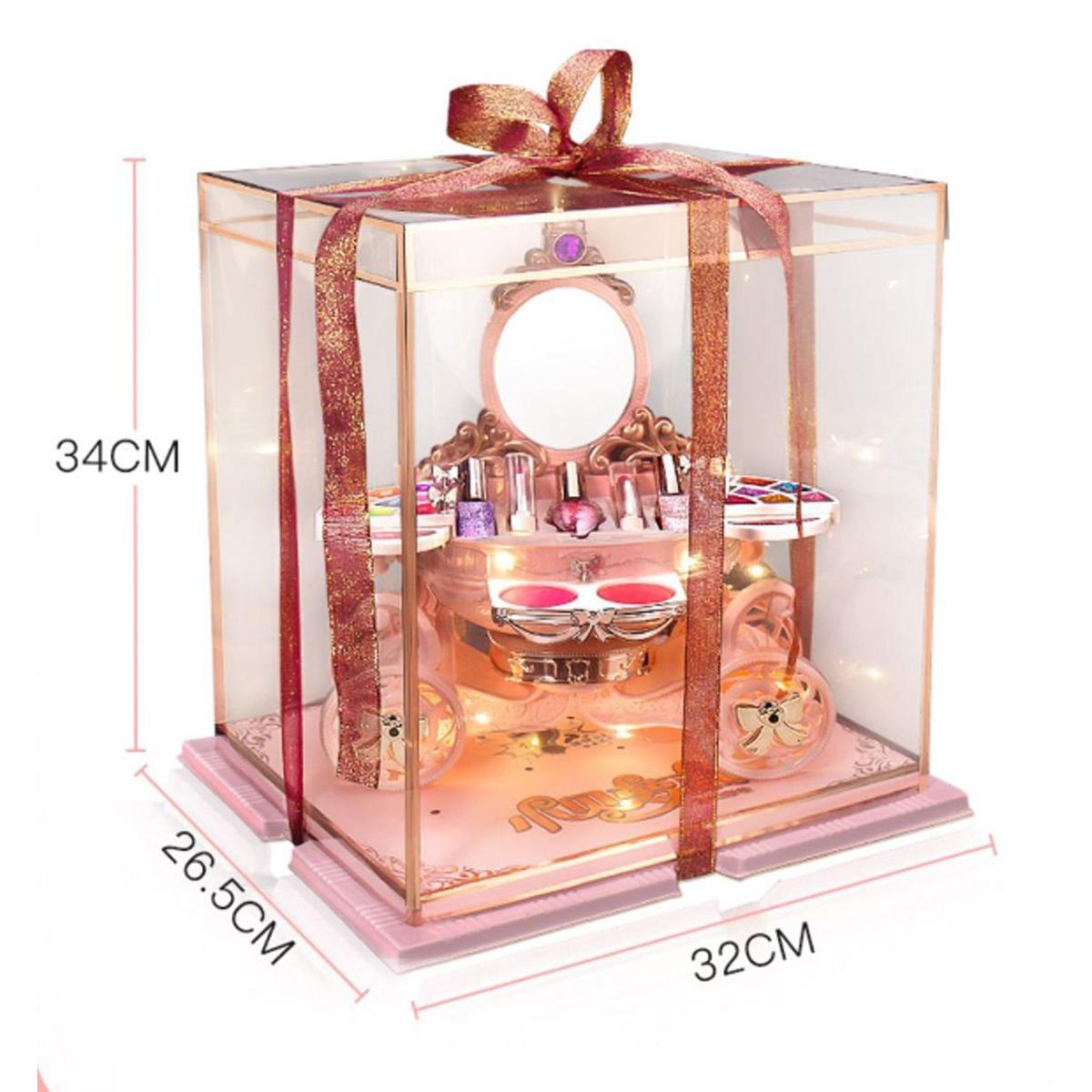 Tocador de Juguete para Niñas con Maquillaje y Luces Led