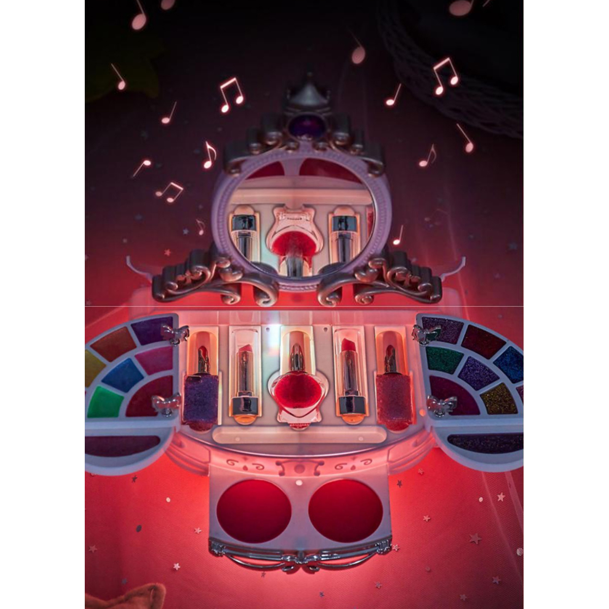 Tocador de Juguete para Niñas con Maquillaje y Luces Led