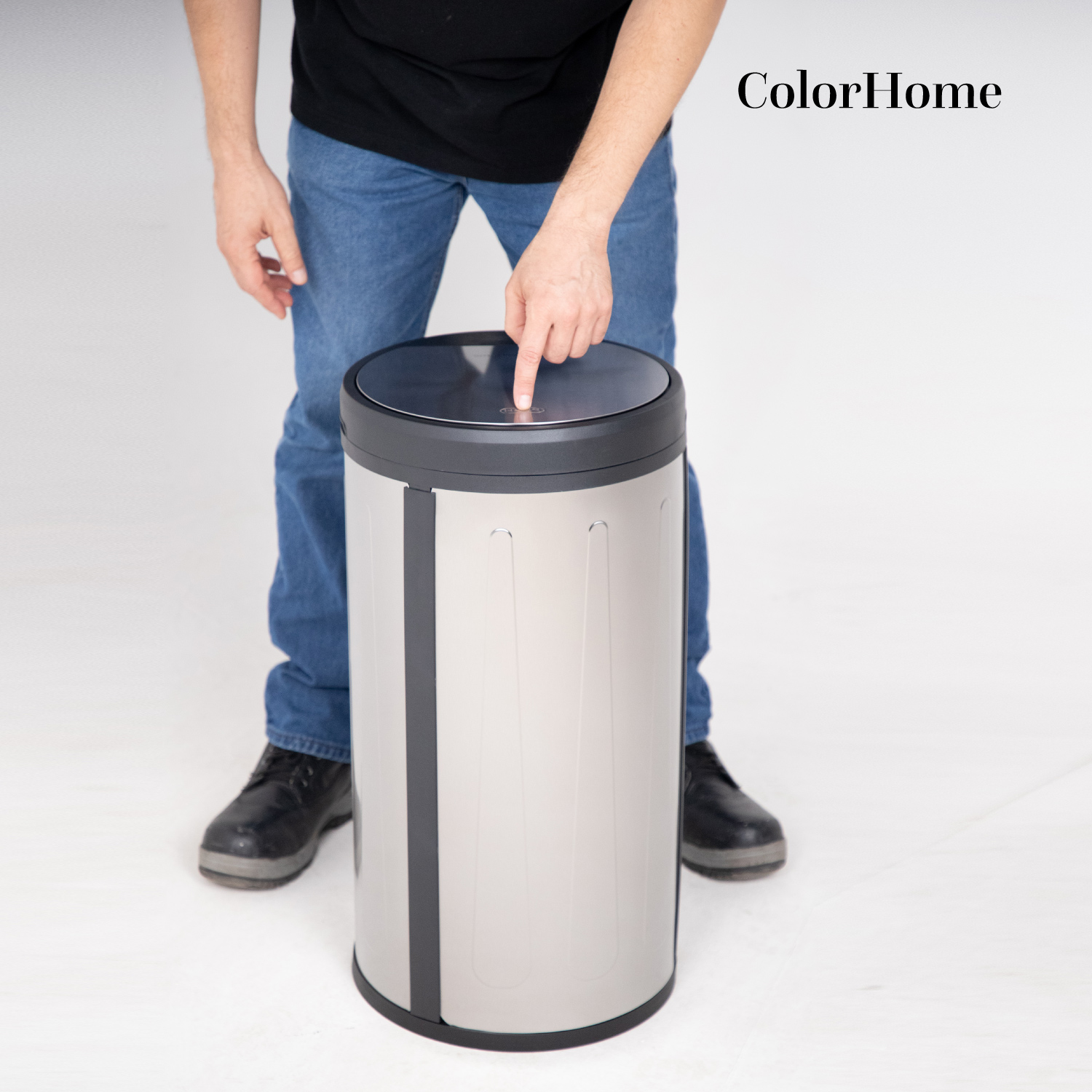 Bote De Basura Acero Inoxidable Metalico Basurero Cocina 50L