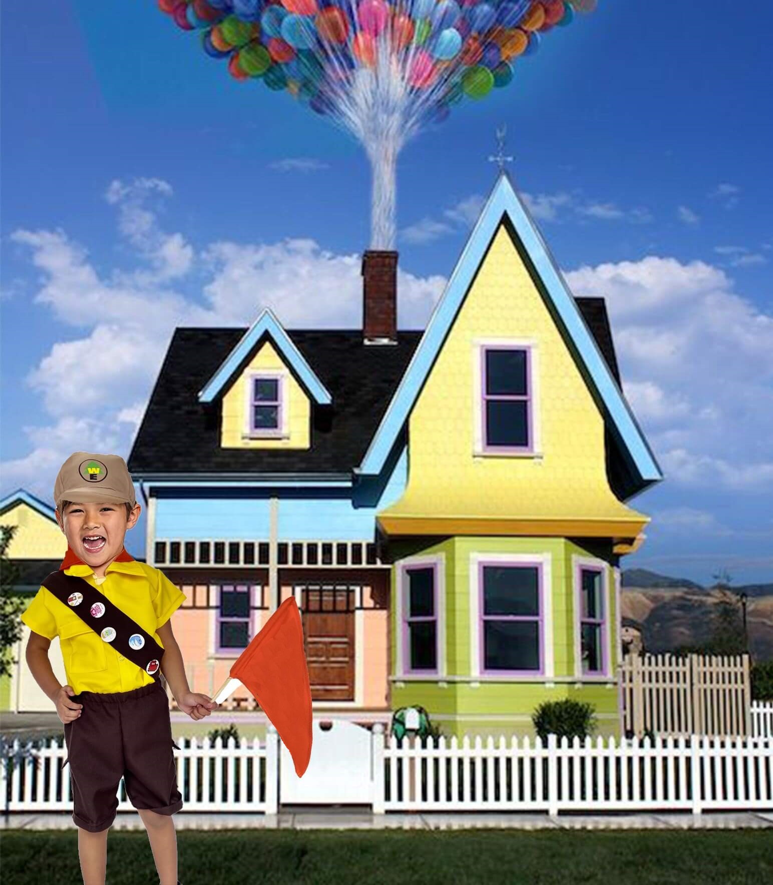 Disfraz Explorador Russell con Insignias - Disfraces para Niñas, Niños UP Rosell