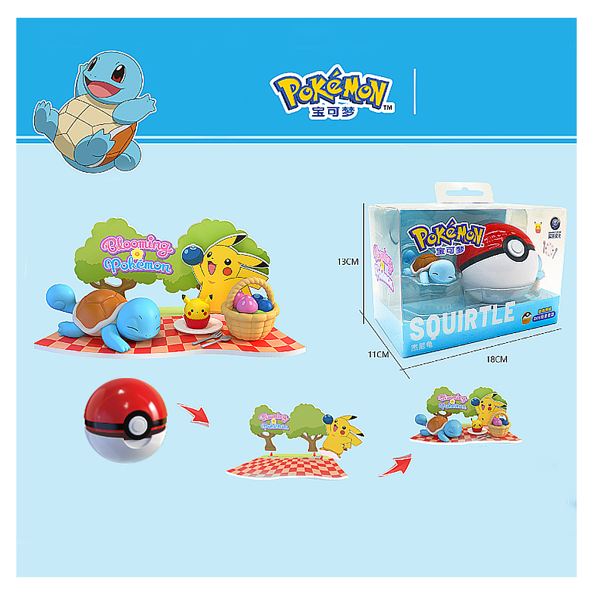 Juego Set de Escena Pokémon - Squirtle