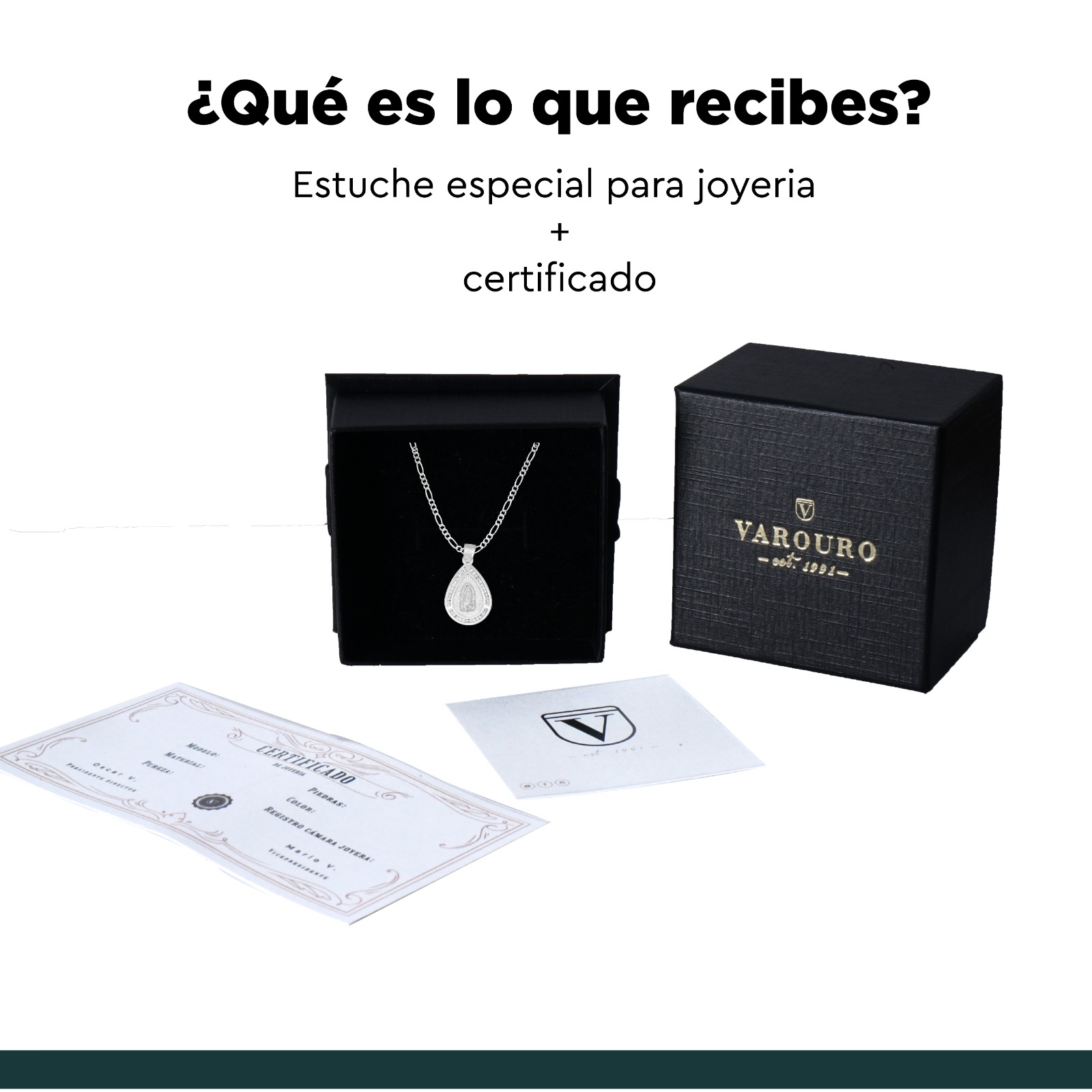 Dije Virgen Guadalupe Con Cadena 45cm - 2.8mm Plata Ley 925