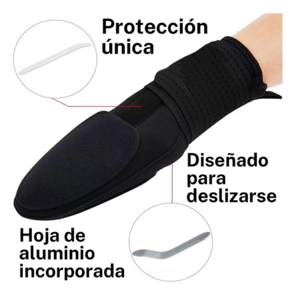 Guantes Deslizantes Para Manos Deportivas Negro Guantes deslizantes con fugas