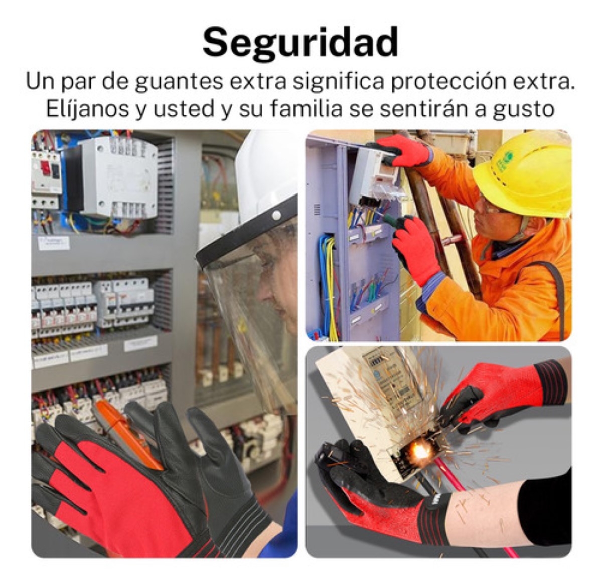 Guantes 1 Par De Guantes Aislantes Eléctricos De Alto Voltaje NEGRO TALLA S