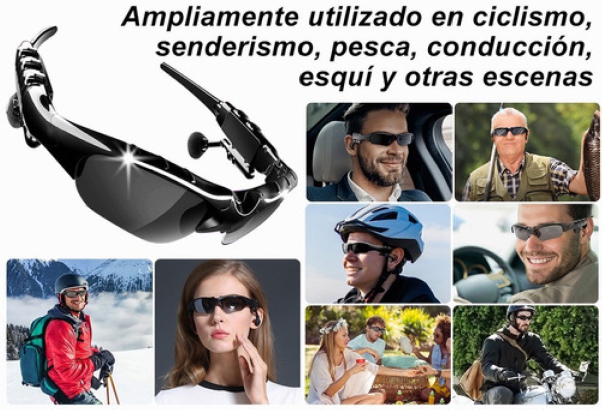 Lentes De Sol Bluetooth Manos Libres Audifonos Inalambricos NEGRO