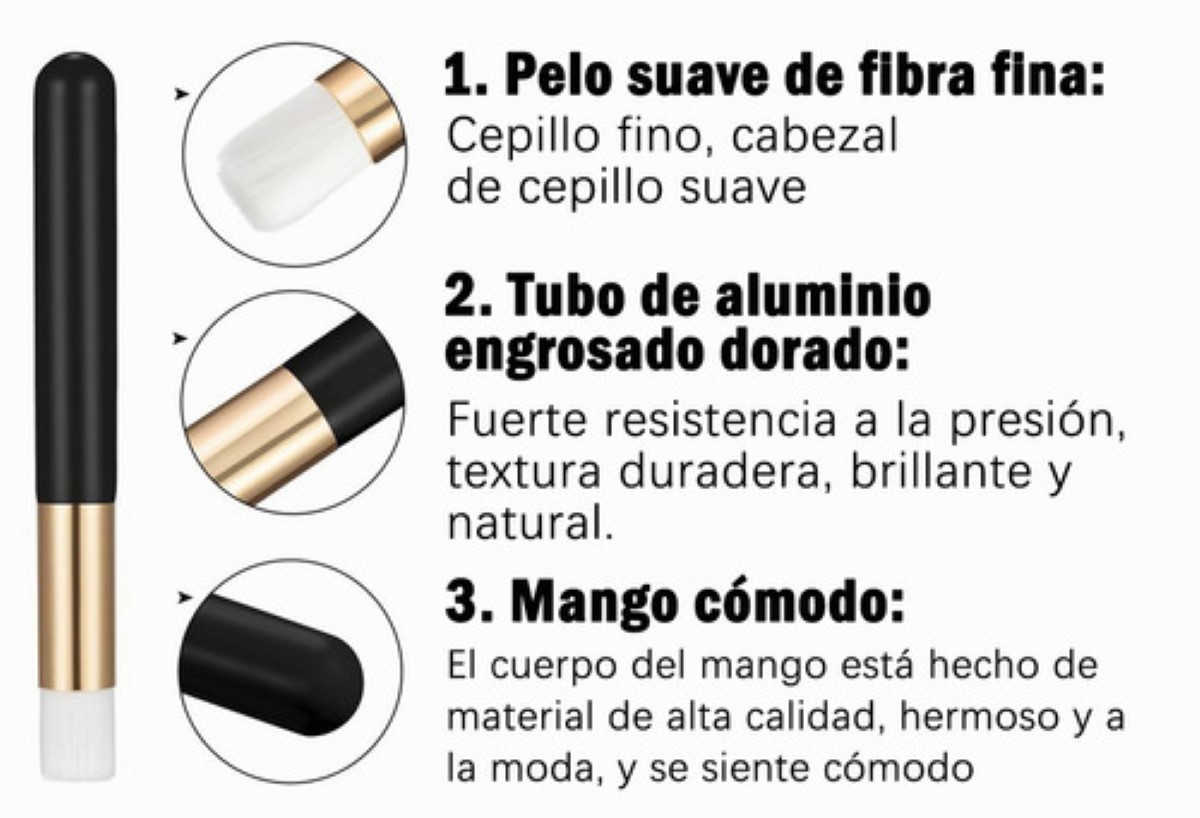 10 Pzs Brochas Para Limpiar Pestañas De Mink Rosado