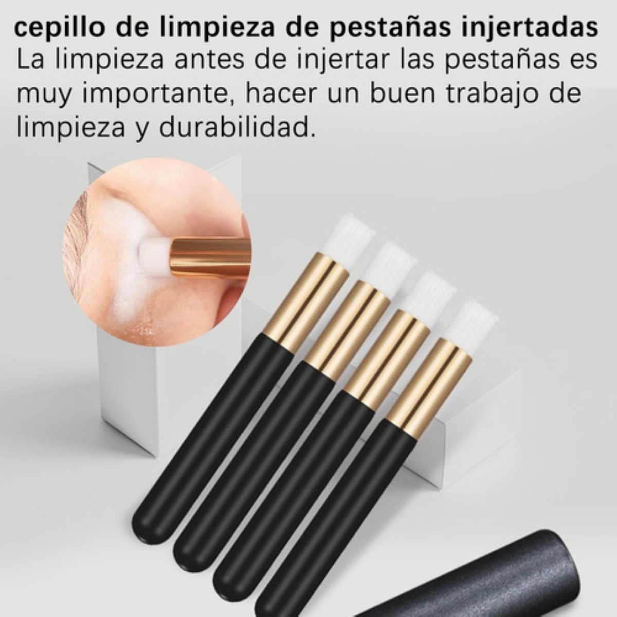 10 Pzs Brochas Para Limpiar Pestañas De Mink Negro