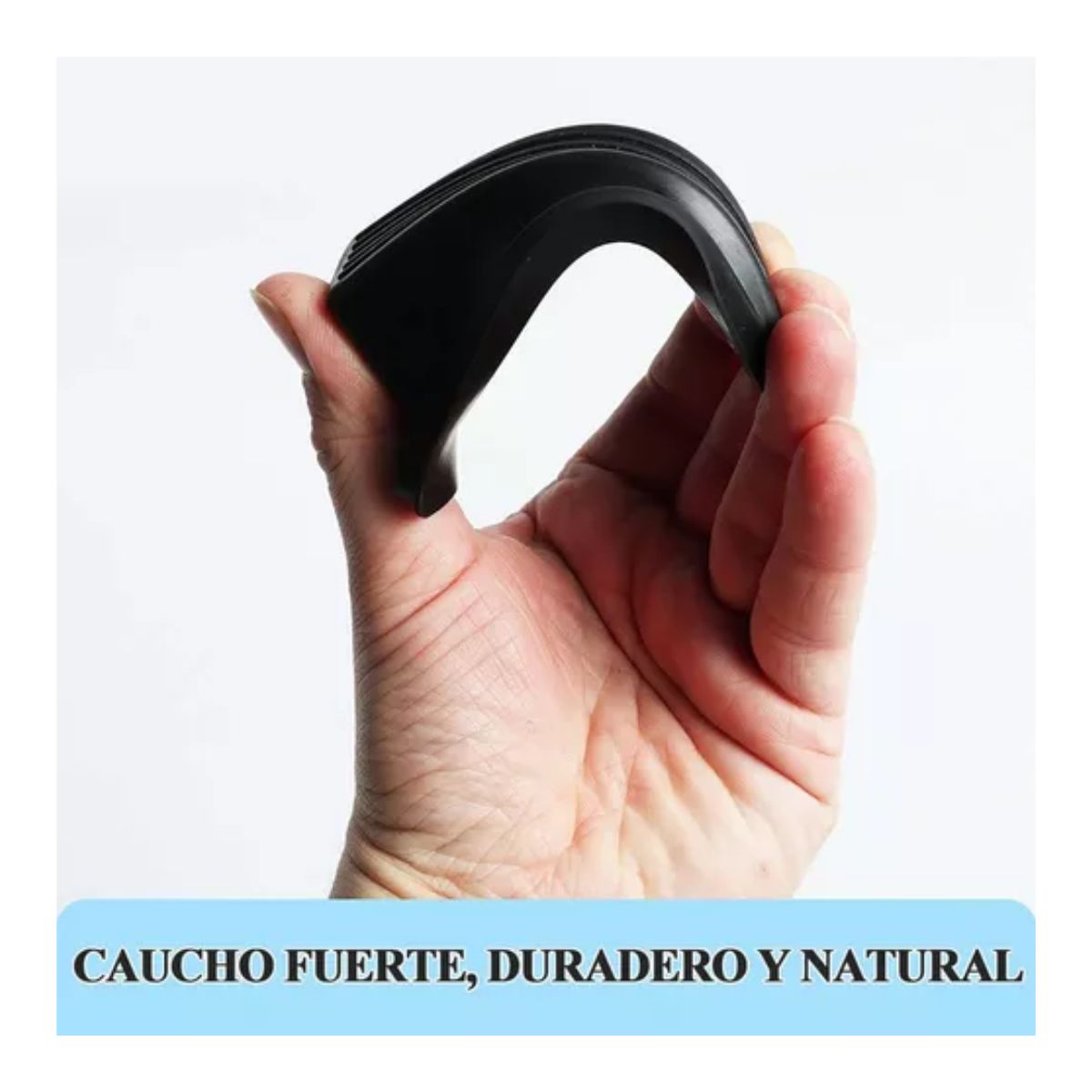 4pzs Tope Para Puerta Cuña Detener Puertas Caucho Duradero NEGRO