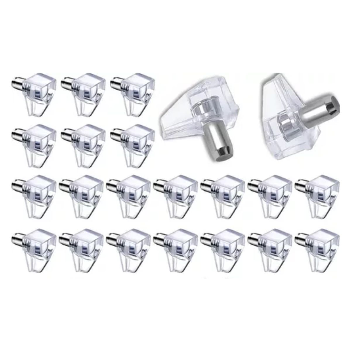 Soporte Sostén Para Entrepaño Transparente Con Perno 200 Pz TRANSPARENTE