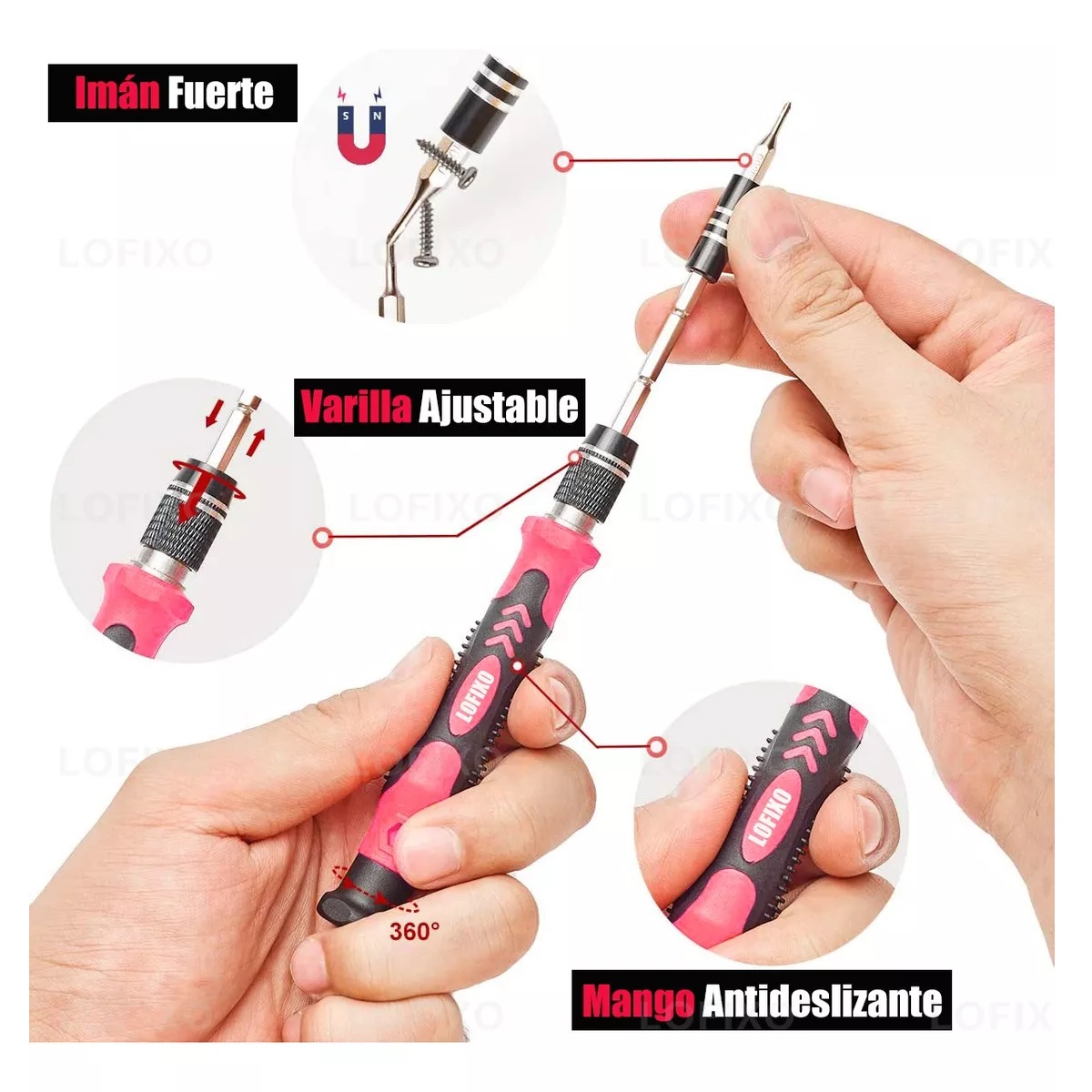 Juego Desarmador Torx Estrella Kit De Desarmadores Celulares Rosa