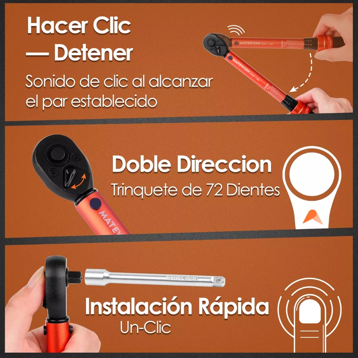 Llave Torquimetro Herramientas Para Motos 1/4'' 27 Piezas