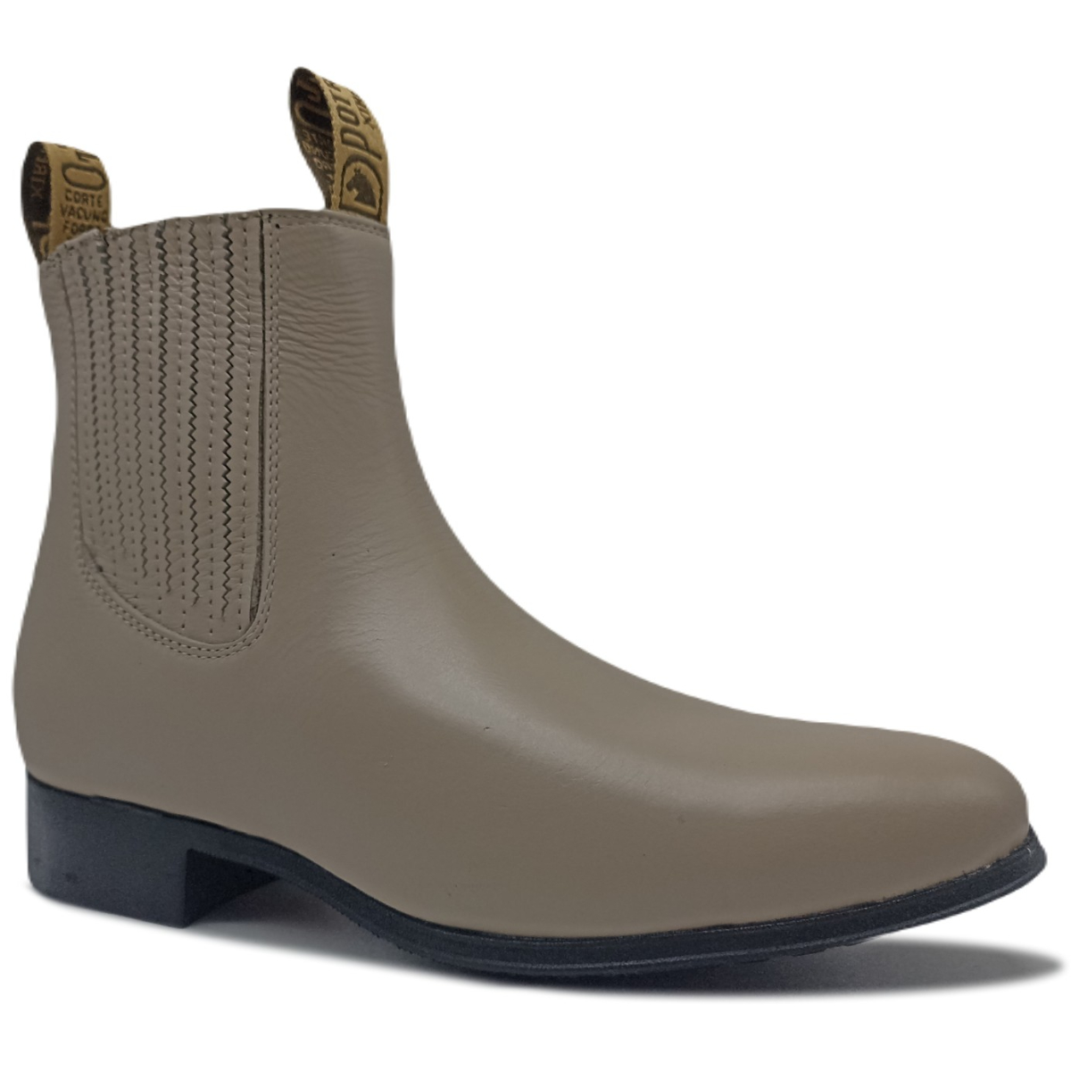 Botin Vaquero Piel Cosido Suela Tractor Marca El Potrillo 07