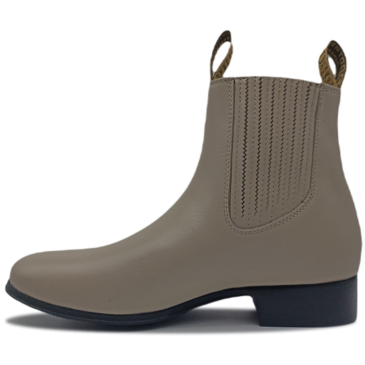 Botin Vaquero Piel Cosido Suela Tractor Marca El Potrillo 07