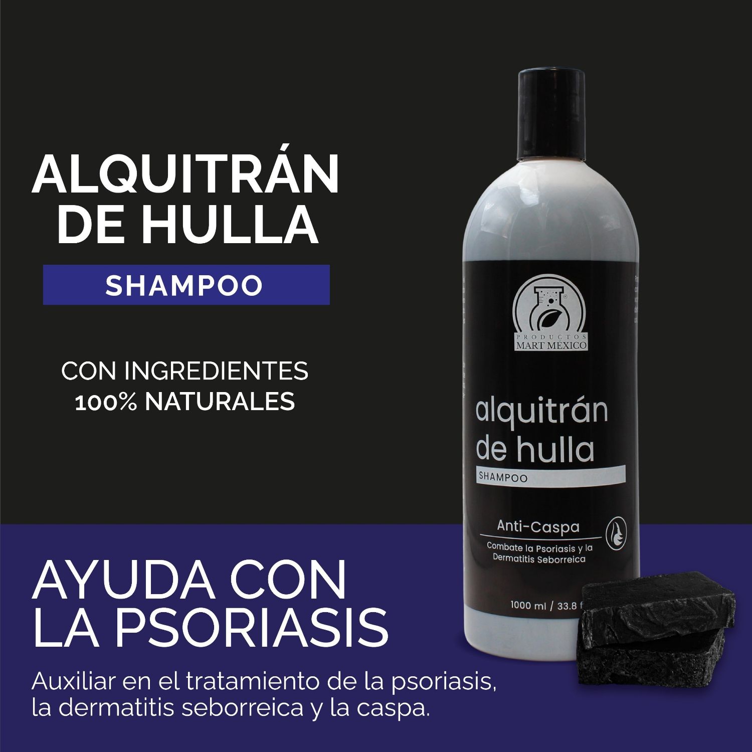 Shampoo Alquitran De Hulla Control Psoriasis Y Caspa (1 Litro)