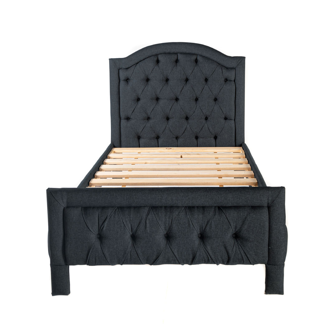 DUDUK Cama moderna capitonada para niños y niñas