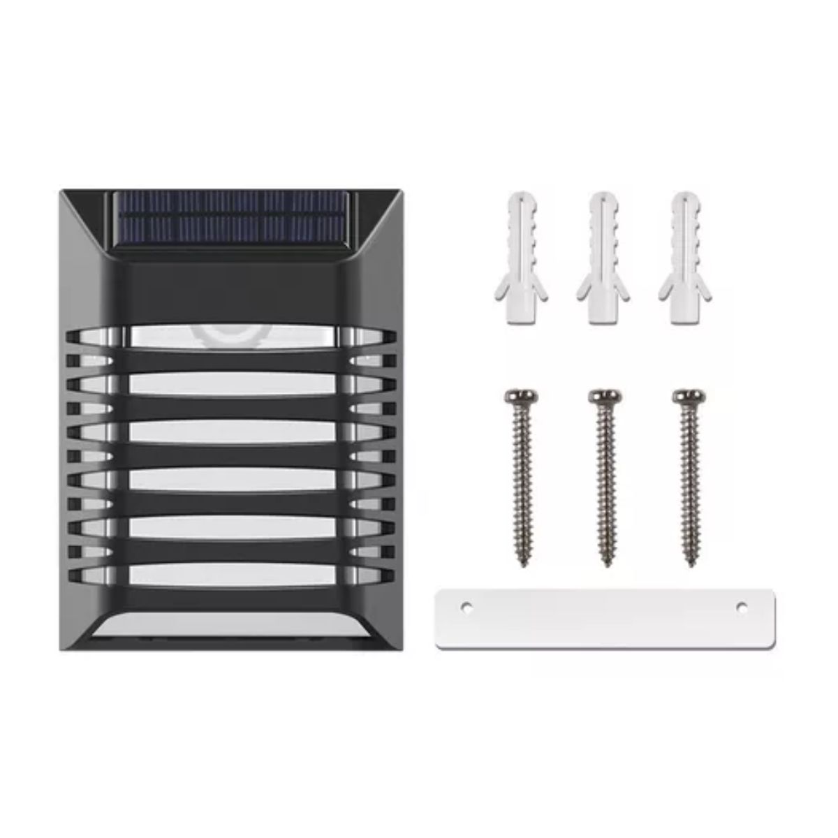 Lampara Led Solar Lamparas Para Exterior Con Sensor +2 Modos negro