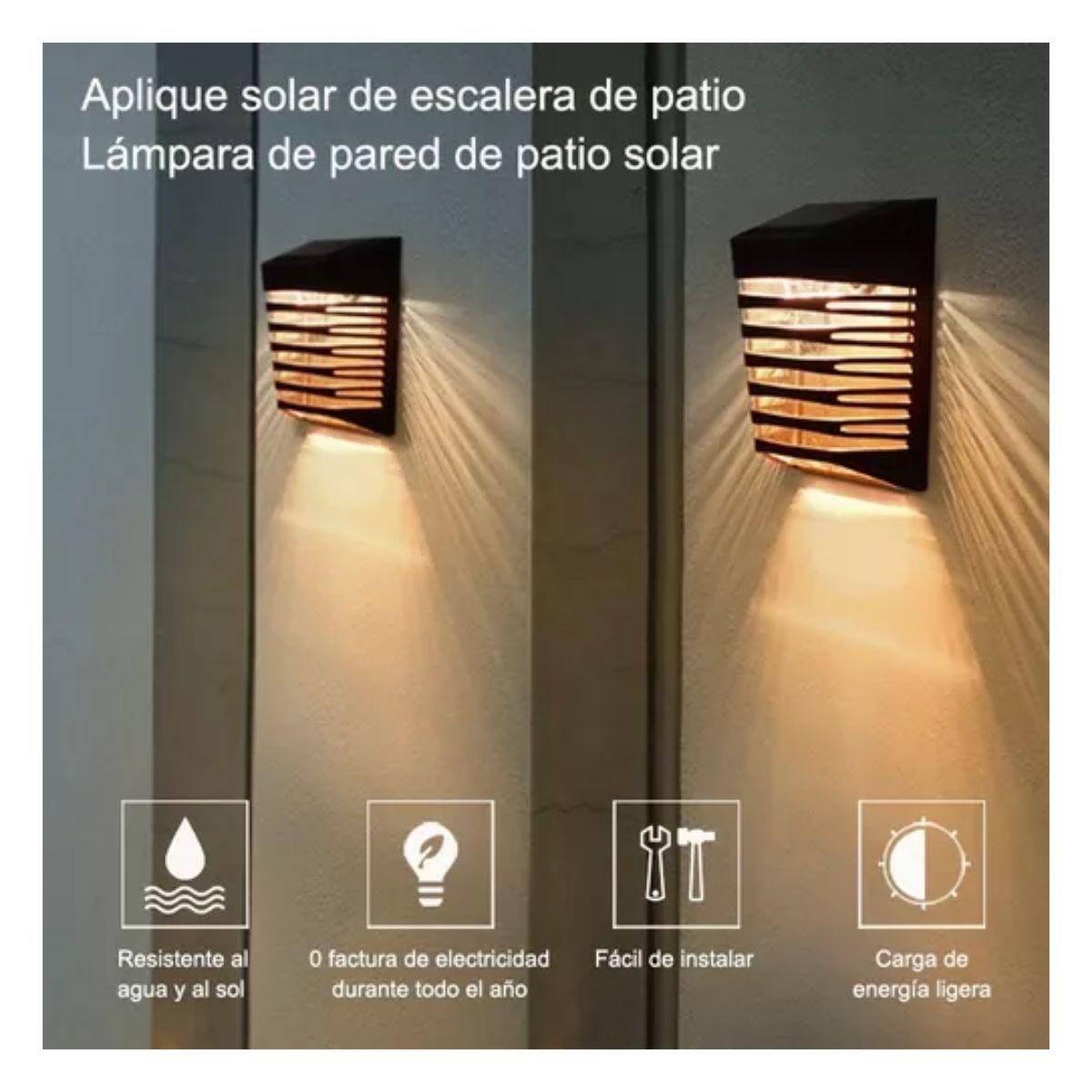 Lampara Led Solar Lamparas Para Exterior Con Sensor +2 Modos negro