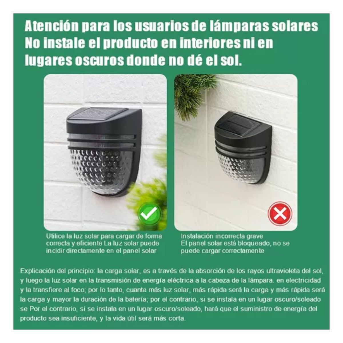 Lampara Solar Exterior Lampara Para Jardin Led Con Sensor negro