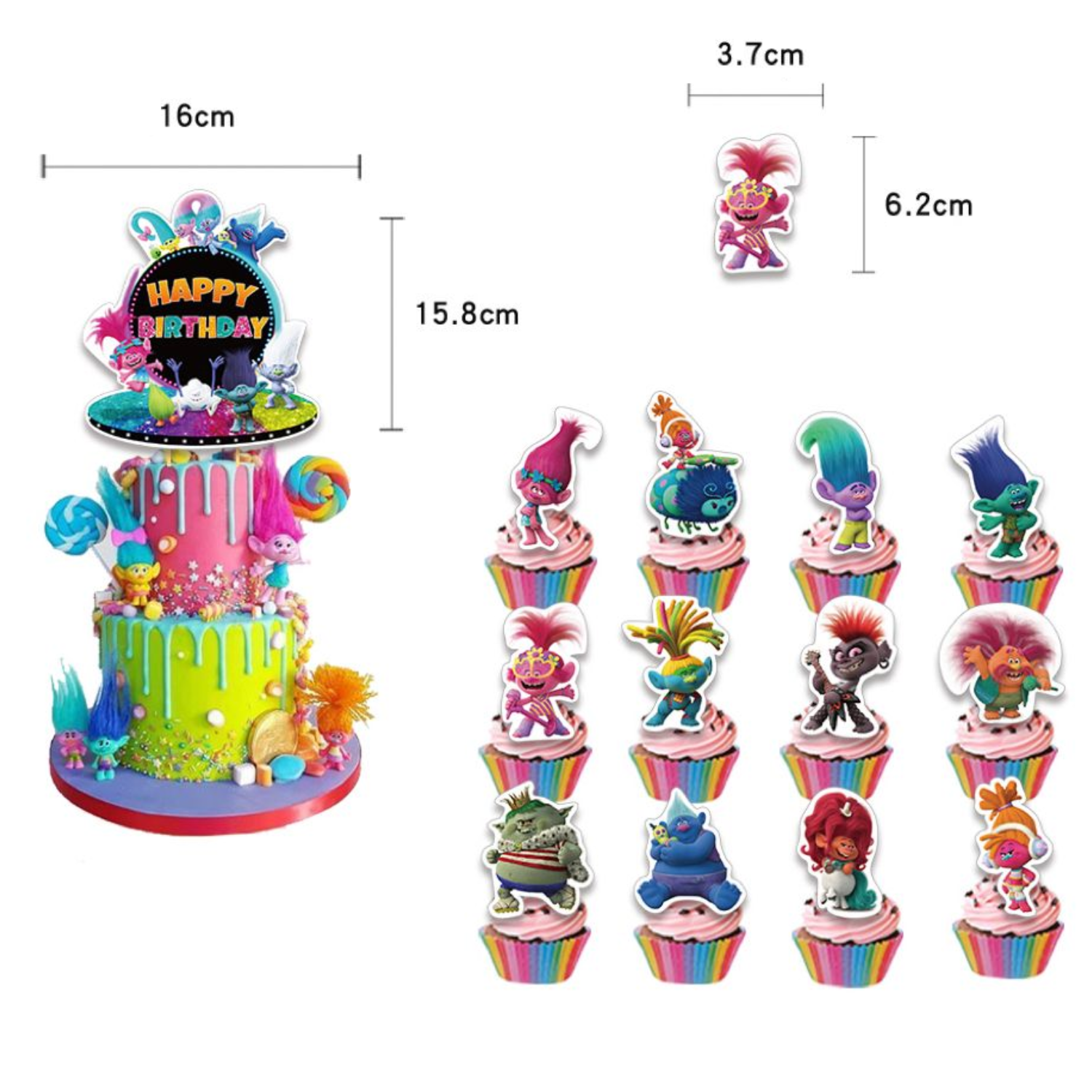 Globos De Cumpleaños Decoración Kit De Fiesta Trolls