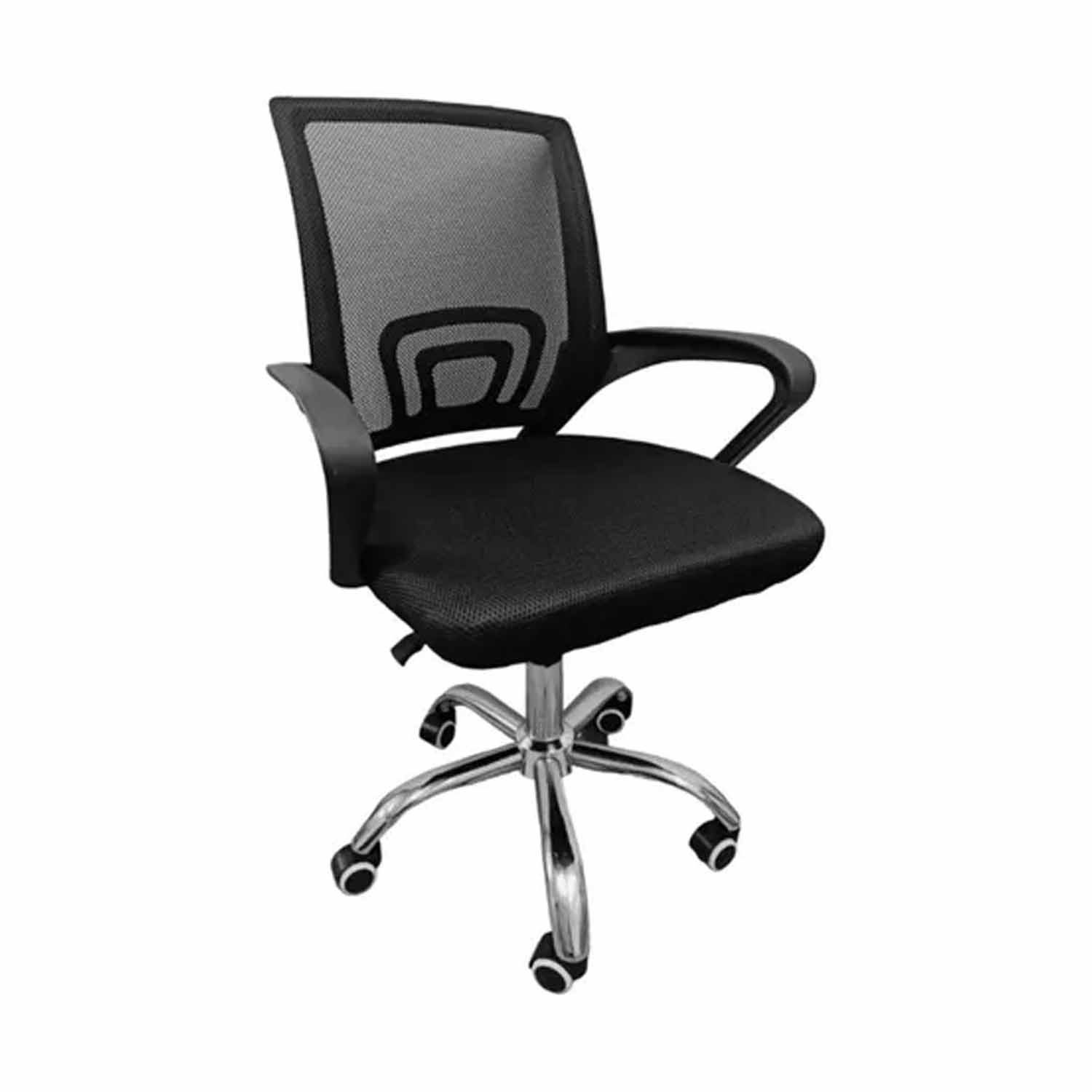 Silla de Oficina Ejecutiva Ergonómica Negra Respaldo Malla Giratoria tipo BYTEK Compraymas 