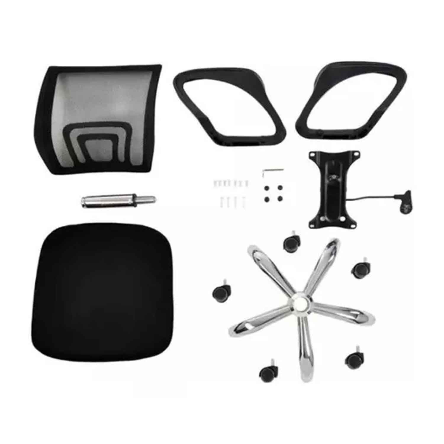 Silla de Oficina Ejecutiva Ergonómica Negra Respaldo Malla Giratoria tipo BYTEK Compraymas 