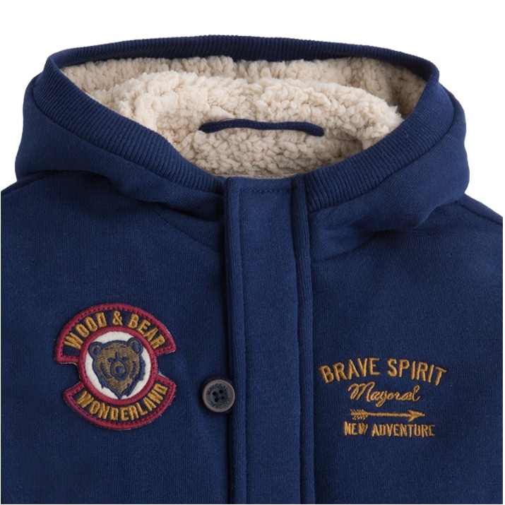 Chamarra Canguro En Felpa Forrada Mayoral Niño 448188 Azul