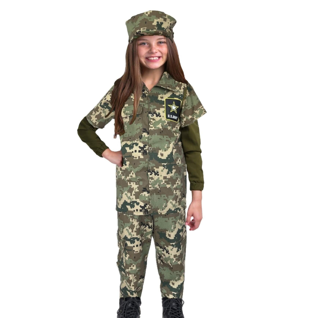 Disfraz de Soldado - Traje de Militar - Disfraces Independencia Niñas y Niños