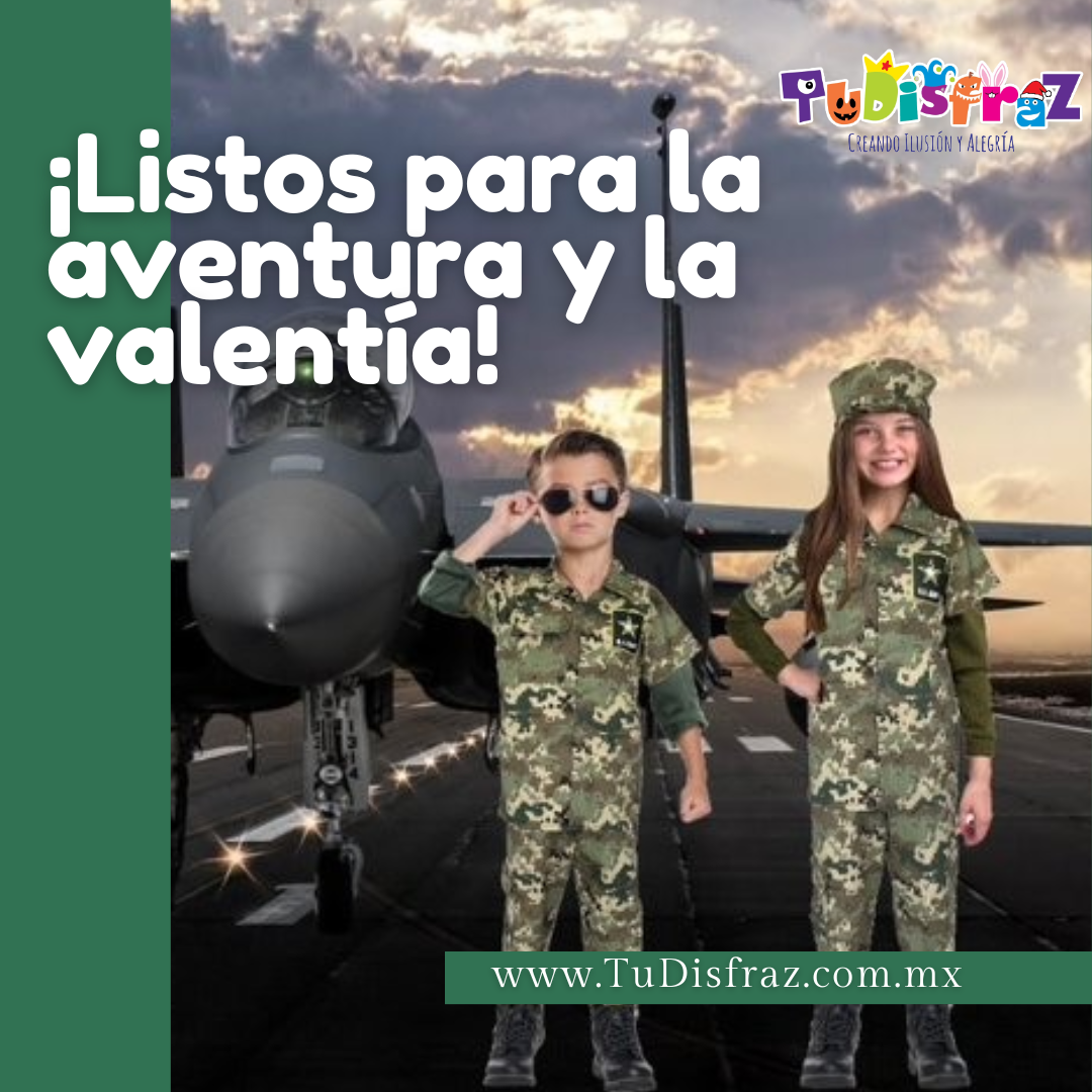Disfraz de Soldado - Traje de Militar - Disfraces Independencia Niñas y Niños
