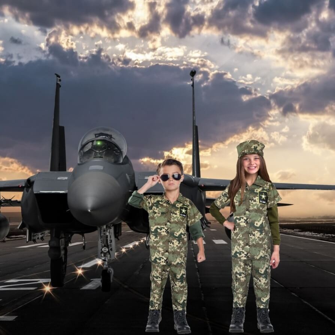 Disfraz de Soldado - Traje de Militar - Disfraces Independencia Niñas y Niños