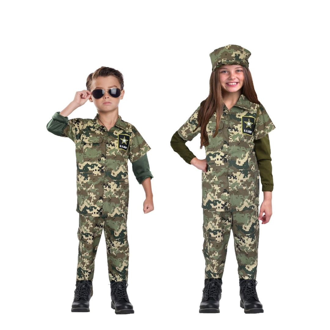 Disfraz de Soldado - Traje de Militar - Disfraces Independencia Niñas y Niños