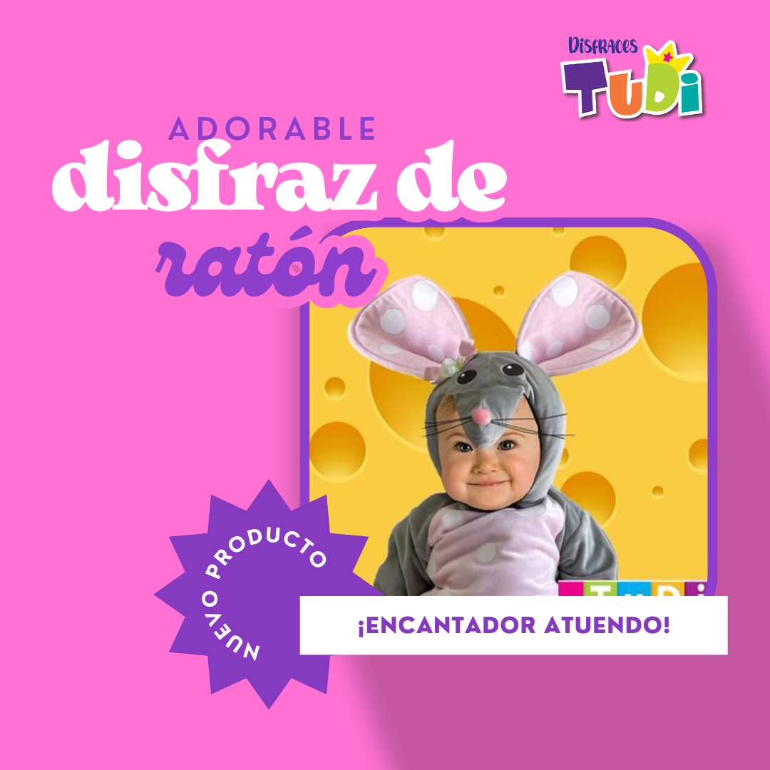 Disfraz de Ratón para Niñas - Disfraces Bebé Ratona Primavera - Traje Ratoncita