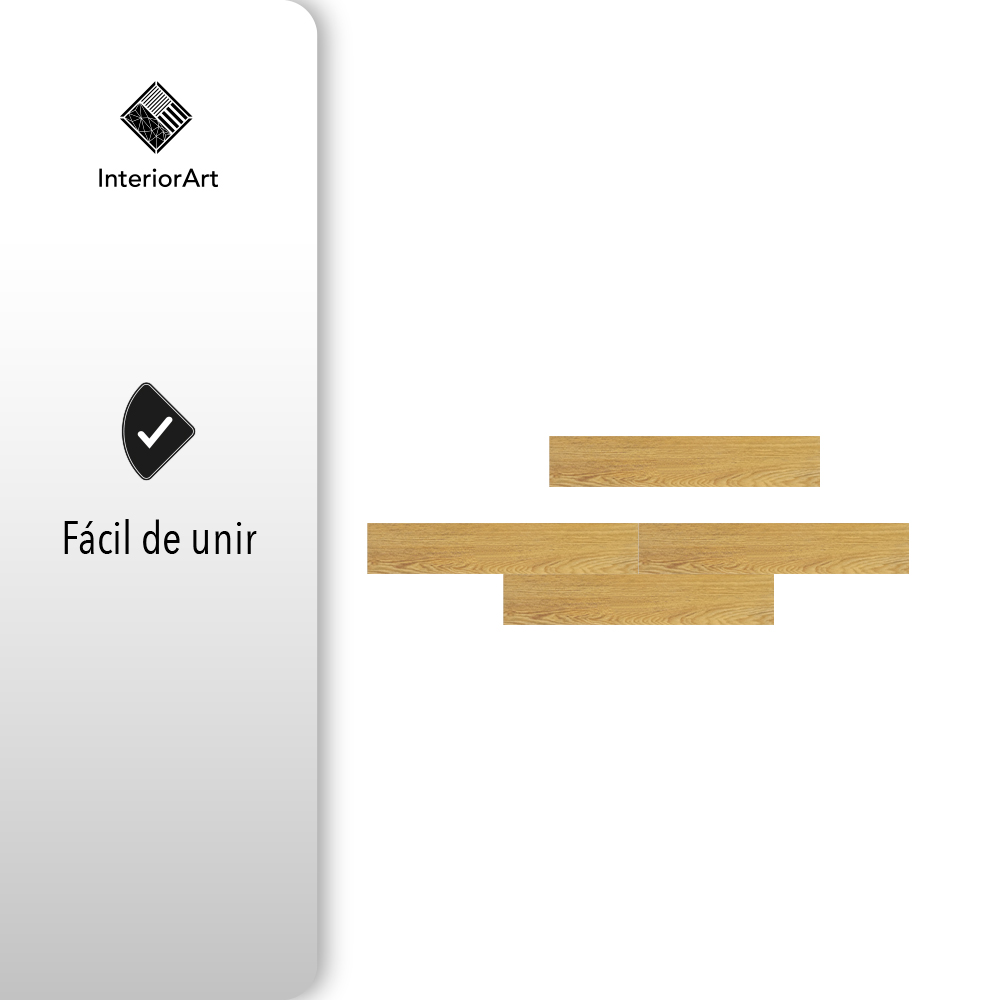 PISO AUTOADHESIVO TIPO DUELA 5 M2 COLOR CAFÉ CLARO