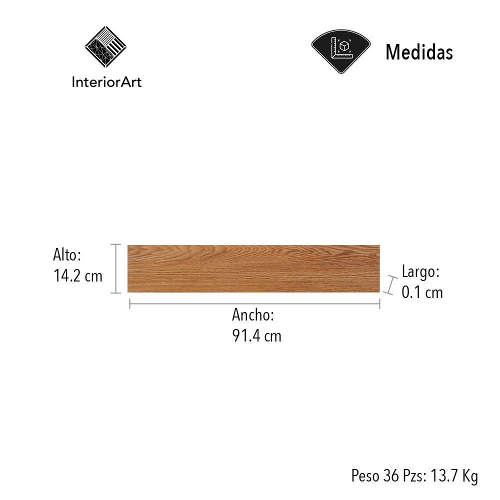 PISO AUTOADHESIVO TIPO DUELA 5 M2 COLOR CAFÉ OSCURO