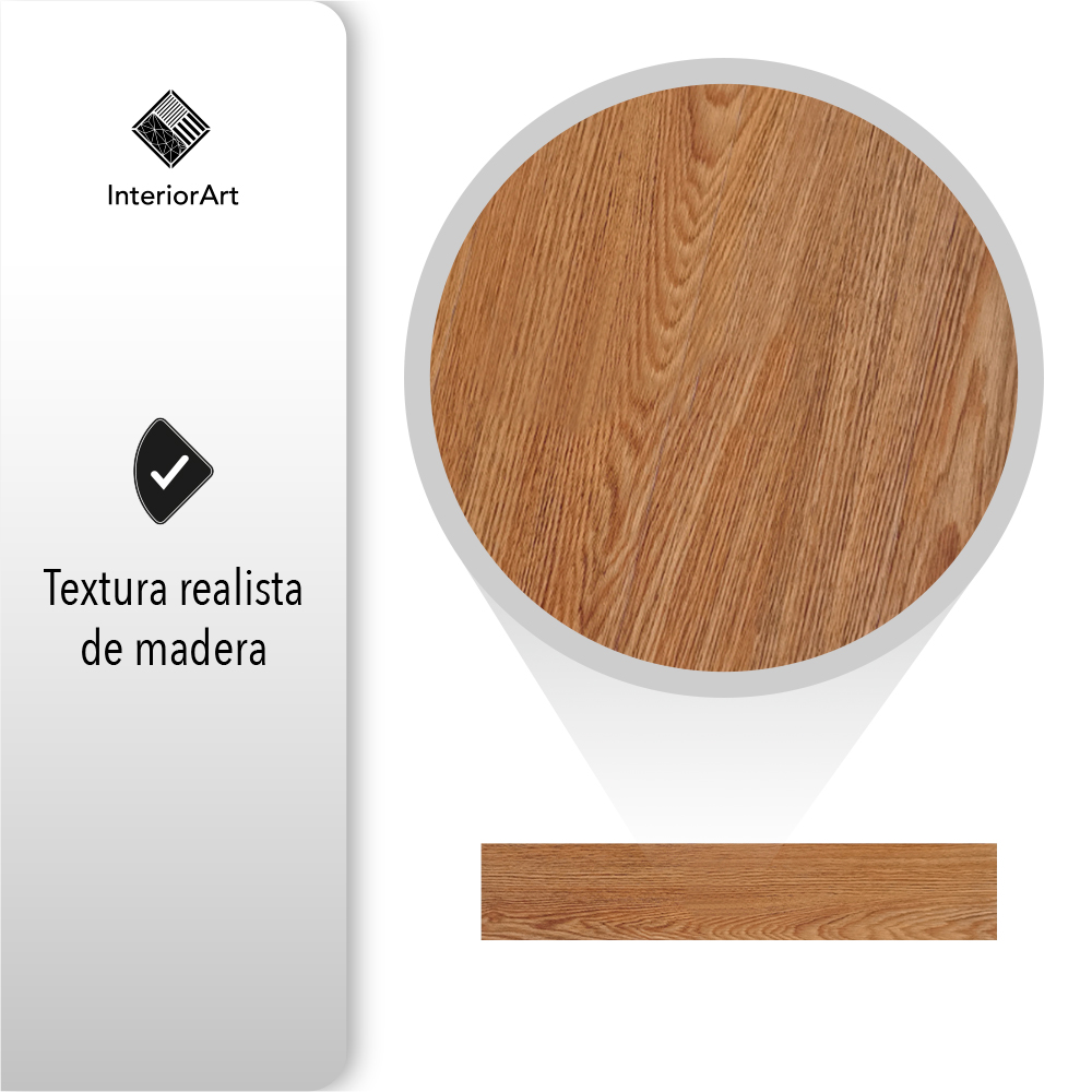 PISO AUTOADHESIVO TIPO DUELA 5 M2 COLOR CAFÉ OSCURO