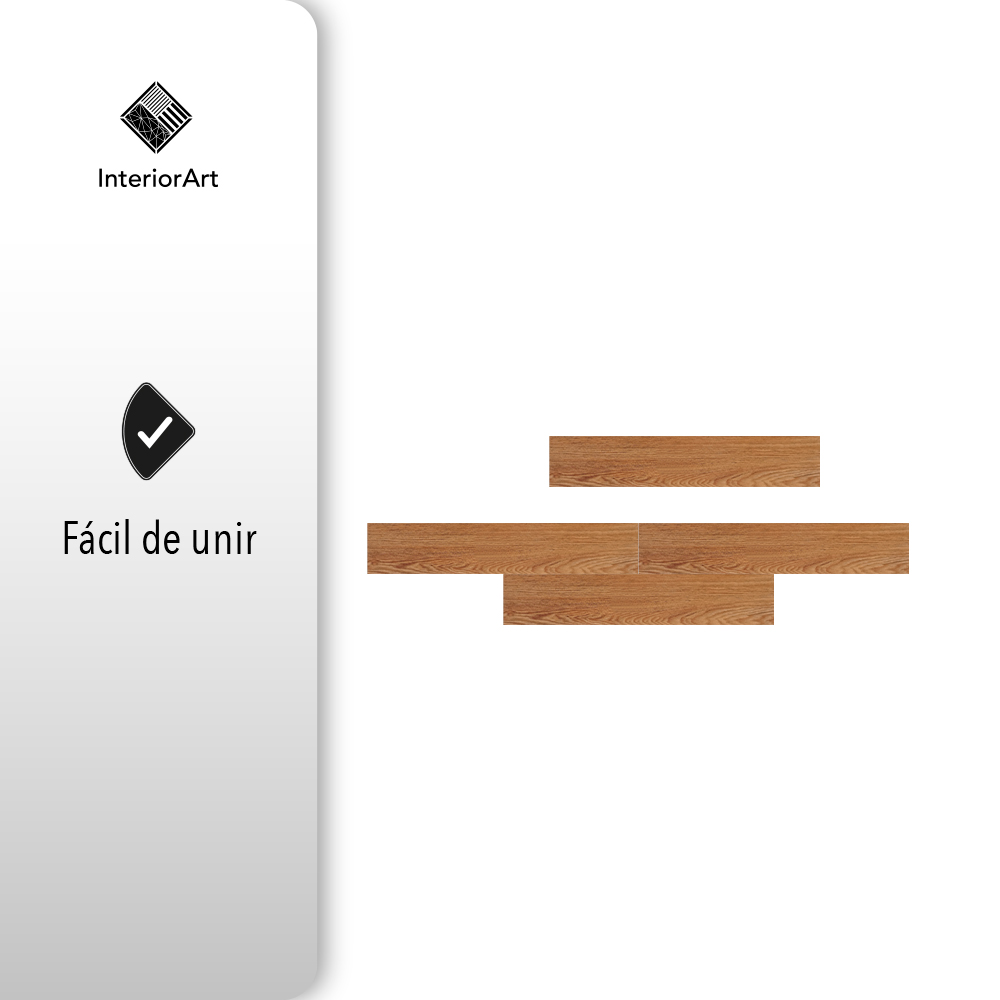 PISO AUTOADHESIVO TIPO DUELA 5 M2 COLOR CAFÉ OSCURO