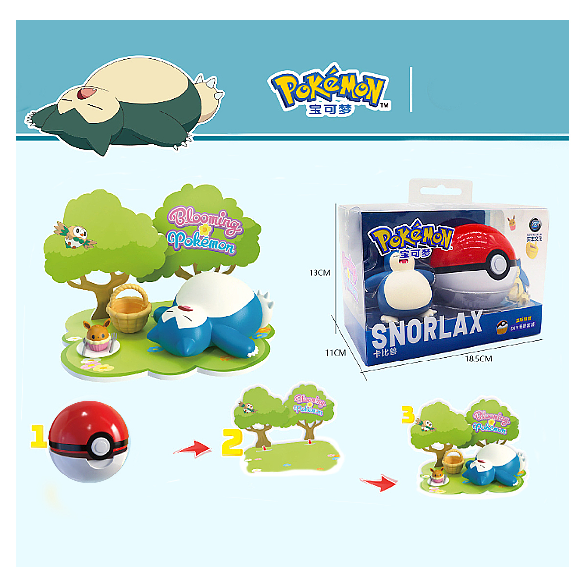 Juego Set de Escena Pokémon - Snorlax