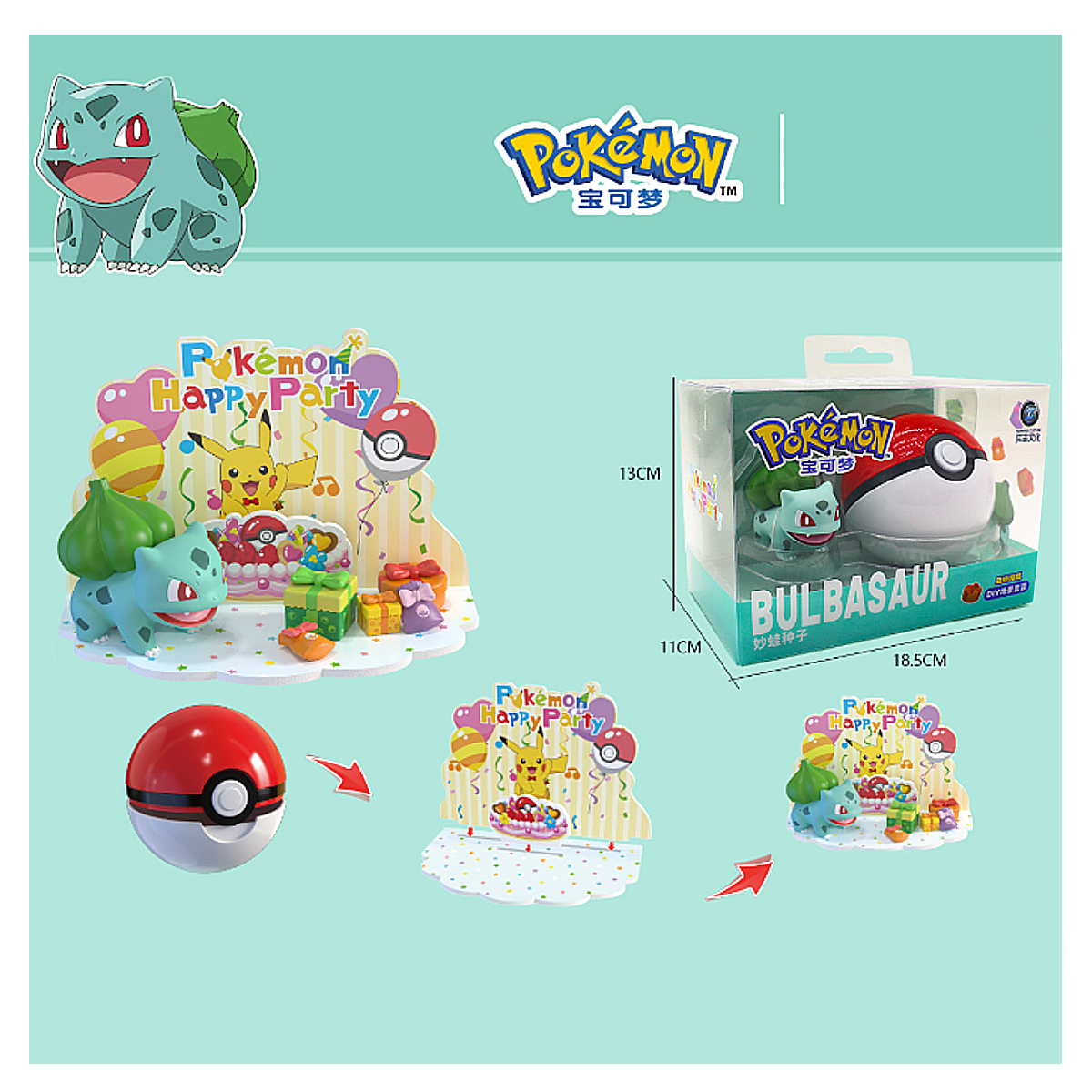Juego Set de Escena Pokémon - Bulbasaur