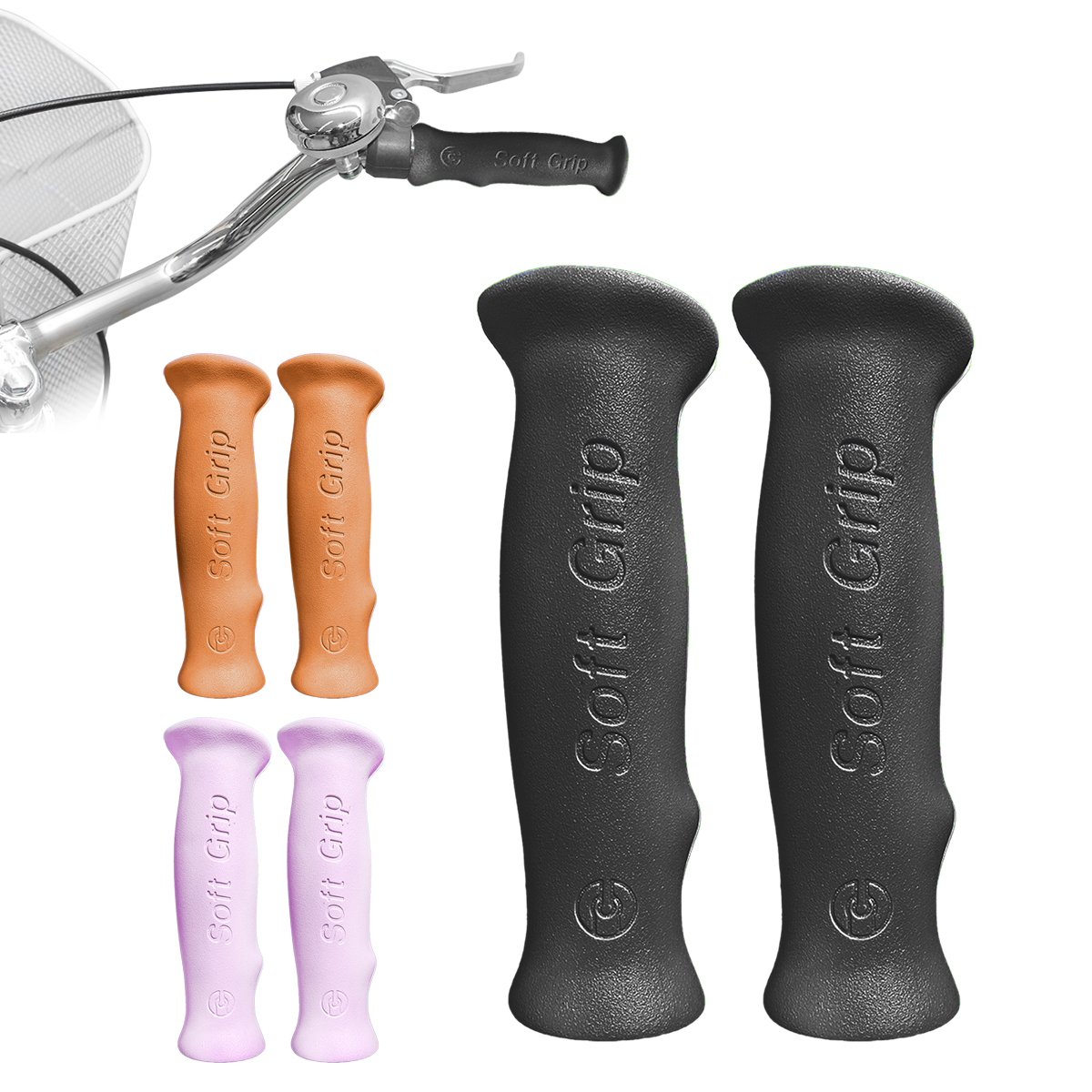 Puños Bicicleta Vintage Ergonómicos Hule 125mm Nergo