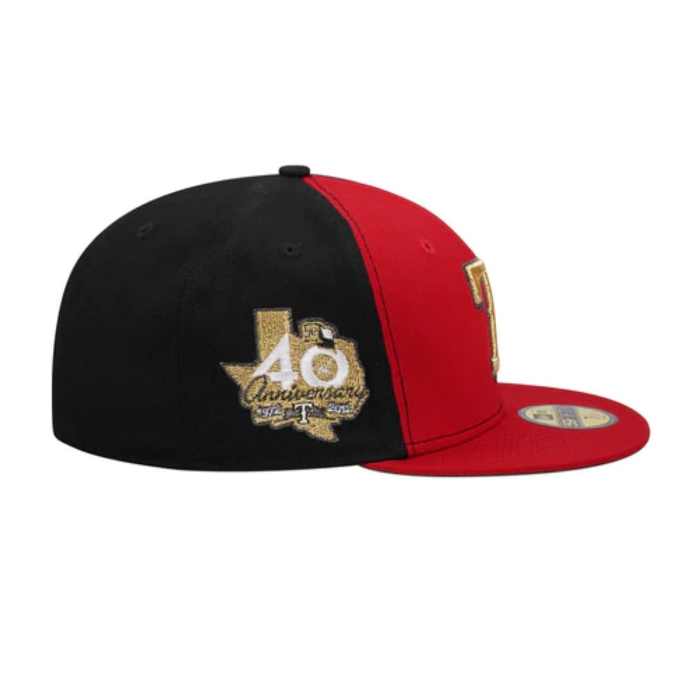 Gorra New Era 59Fifty Texas Rangers 40th Anniversary 209920231 negro/rojo